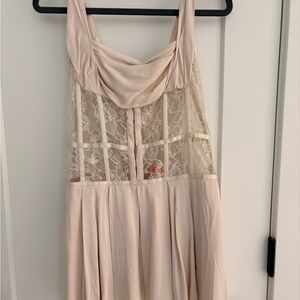 NWOT Free People ‘Odette’ Mini Dress with Lace